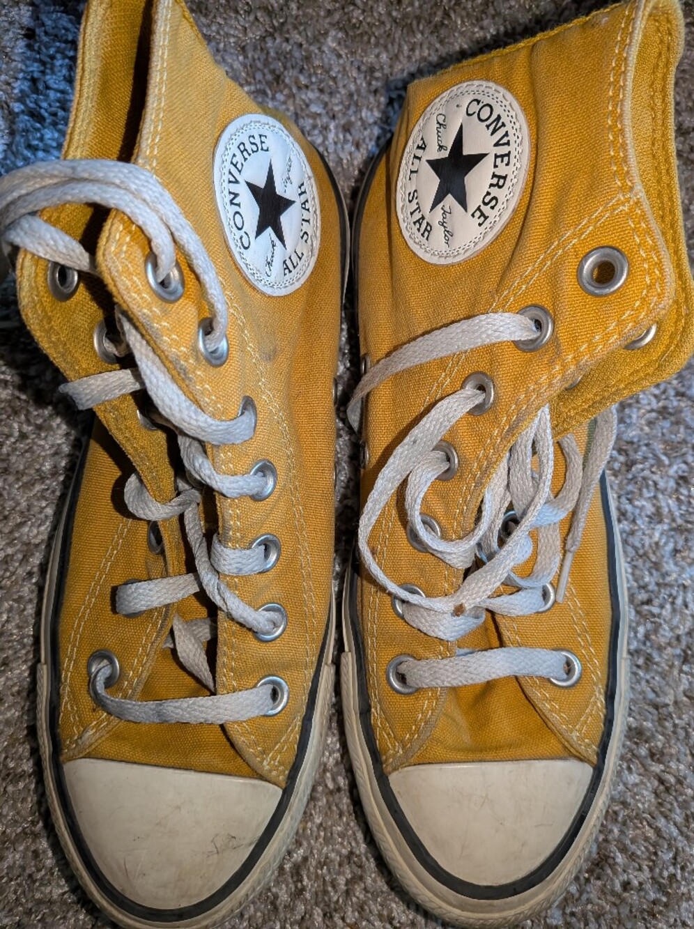 Converse Yellow High-Top All Star Sneakers